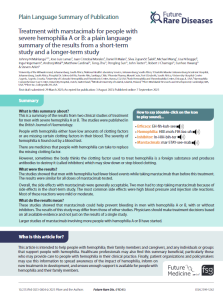 This is a summary of the results from two clinical studies of treatment for men with severe hemophilia A or B. The studies were published in the British Journal of Haematology. People with hemophilia either have low amounts of clotting factors or are missing certain clotting factors in their blood. The severity of hemophilia is found out by a blood test. There are medicines that people with hemophilia can take to replace the missing clotting factor. However, sometimes the body thinks the clotting factor used to treat hemophilia is a foreign substance and produces antibodies to destroy it (called inhibitors) which may slow down or stop blood clotting